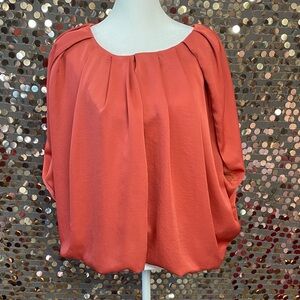 H&M Salmon-Peach Scoop Neck Blouse #1505